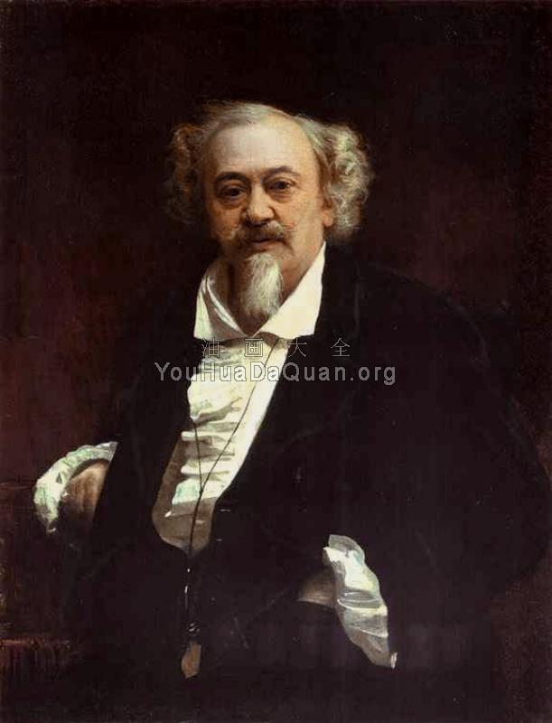 Portrait of the Actor Vasily Samoilov - 伊凡·尼古拉耶维奇·克拉姆斯柯依